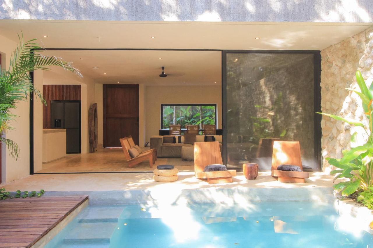 Elegant Boho Style Villa Jungle Views In Rooftop Deck & Outstanding Raw Pool In Holistika Tulum Kültér fotó