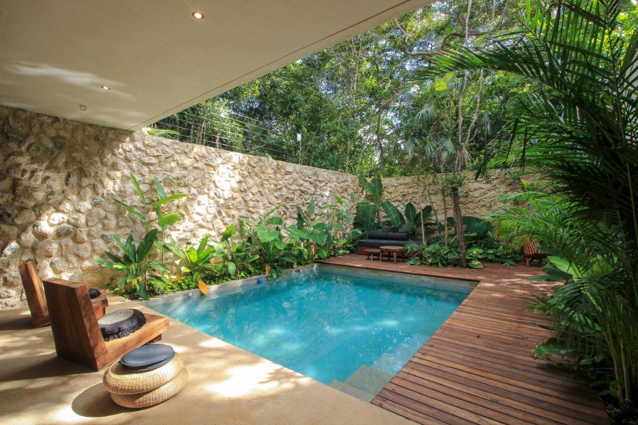 Elegant Boho Style Villa Jungle Views In Rooftop Deck & Outstanding Raw Pool In Holistika Tulum Kültér fotó